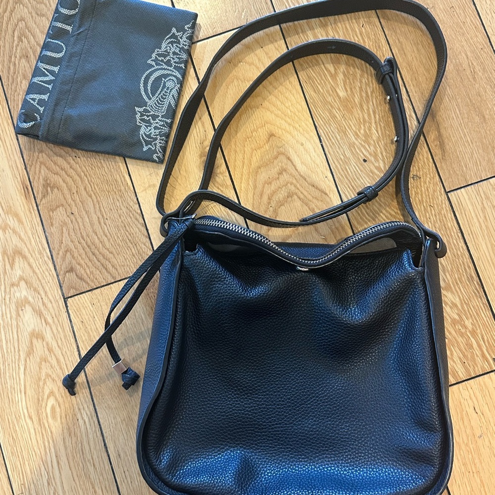 Vince Camuto Black Leather Shoulder Bag